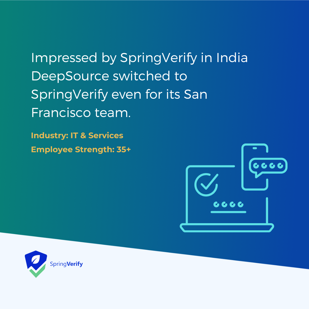 DeepSource switched to SpringVerify