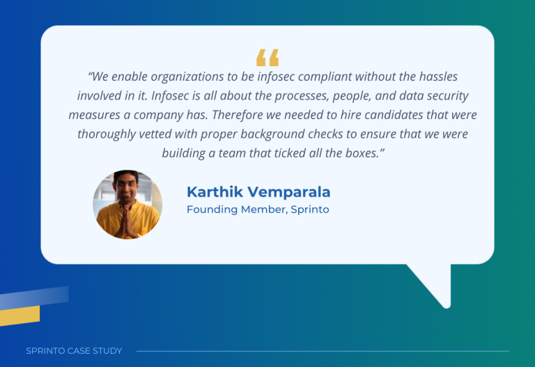 Sprinto-testimonial-by-Karthik-Vemparala